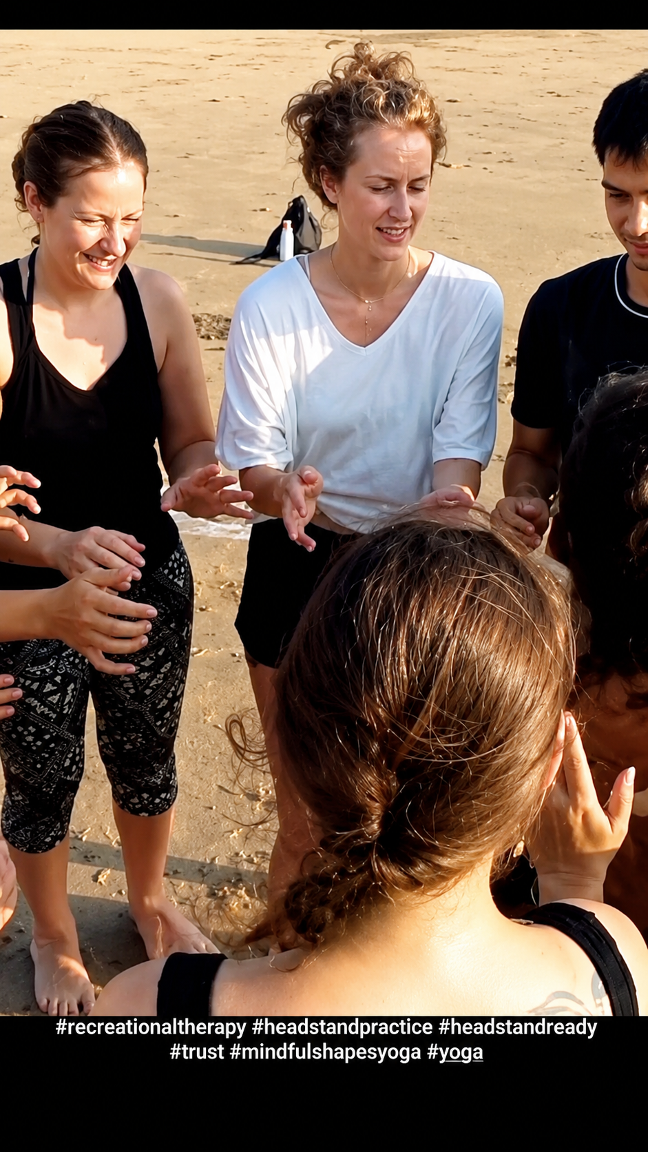 Participants standing together, close view