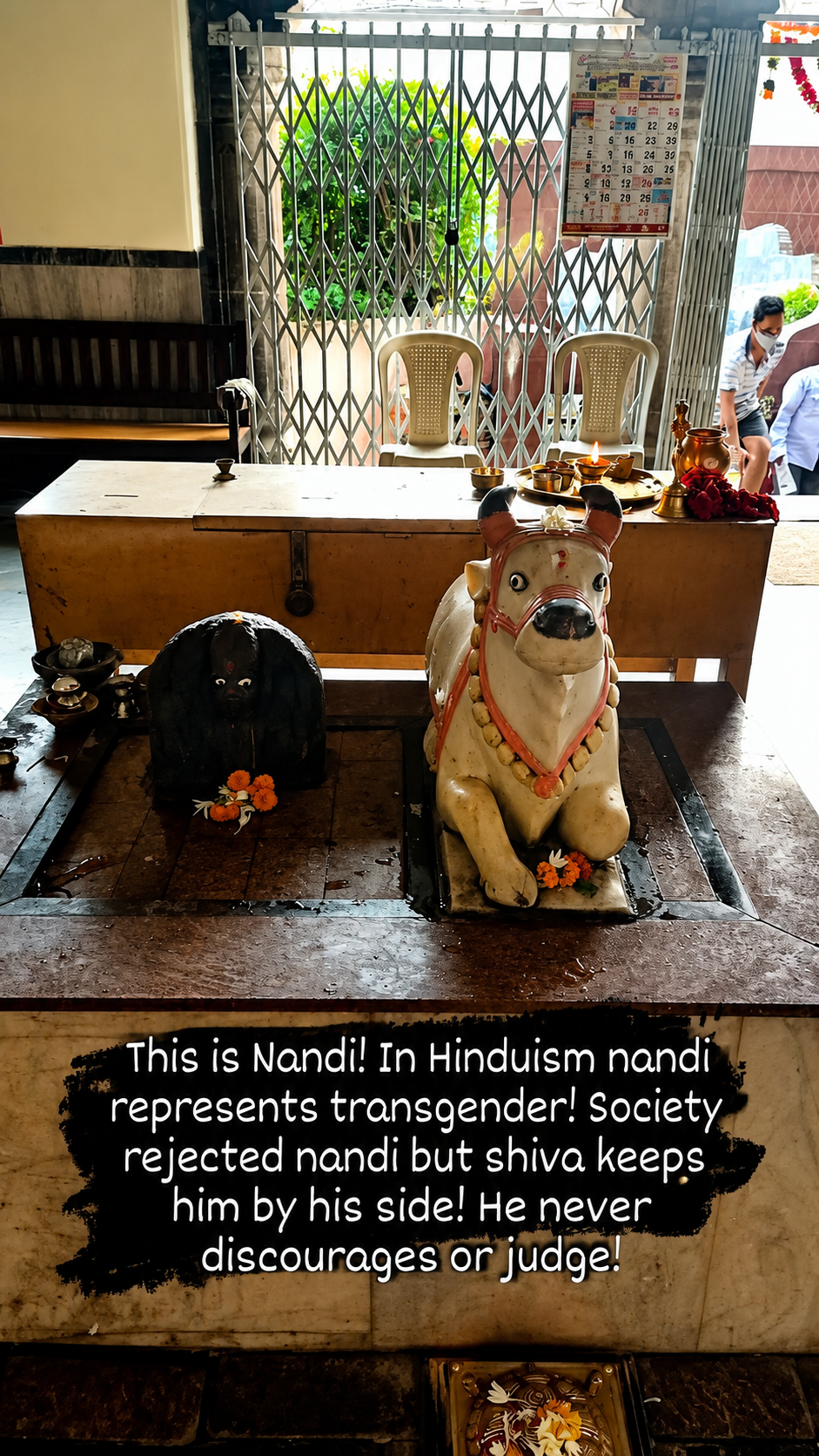 Namaste greeting message displayed on screen