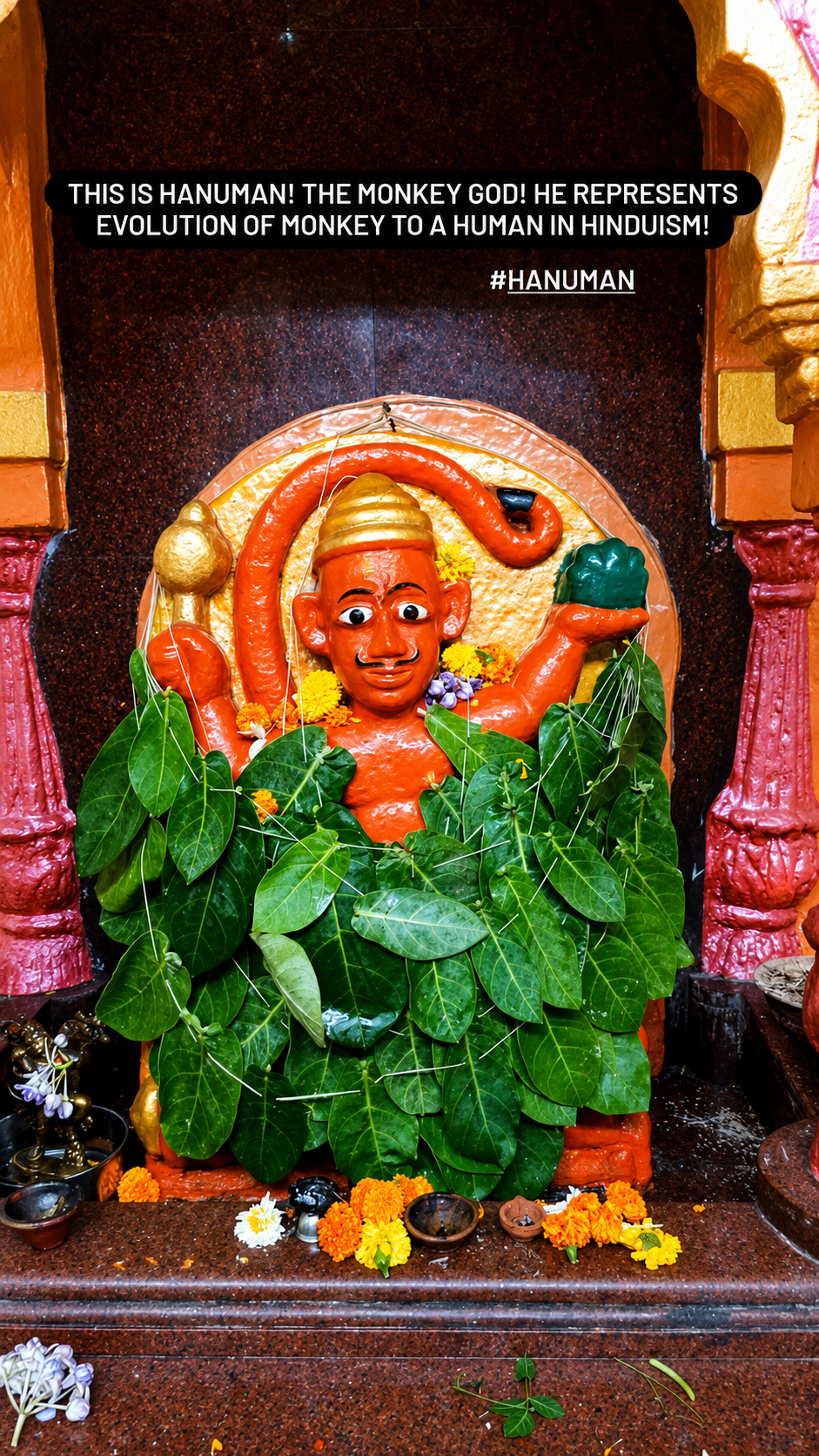 Green-toned goddess idol on display